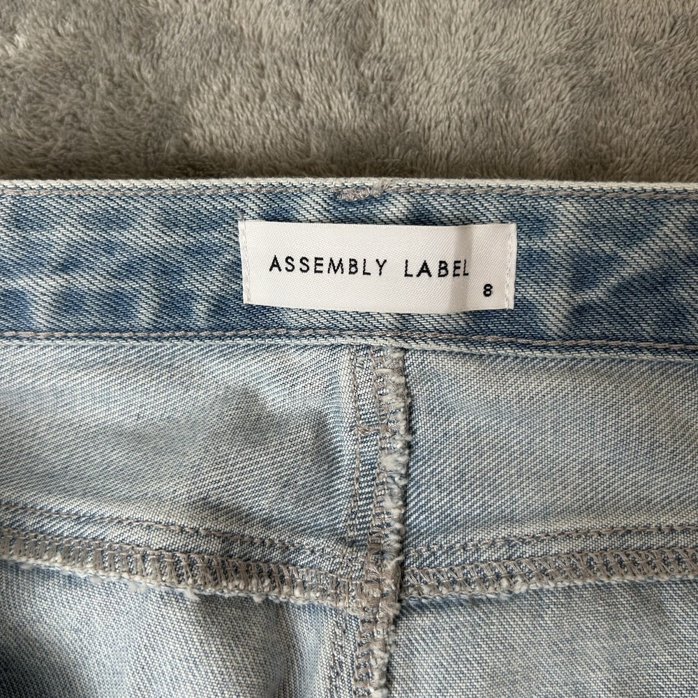 Assembly Label Jeans Straight Relaxed Fit Blue Denim Jeans Women's Size 8 - Picture 14 of 16